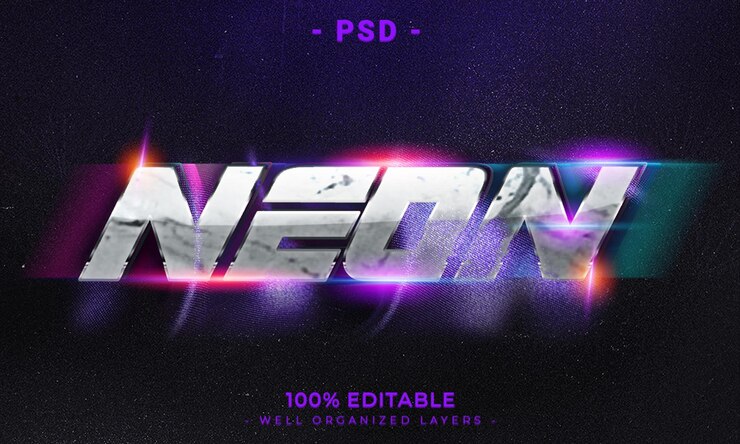 PSD maqueta de estilo de efecto de logotipo y texto editable en 3d psd con fondo abstracto oscuro