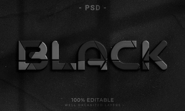 Maqueta de estilo de efecto de logotipo y texto editable en 3d PSD con fondo abstracto oscuro