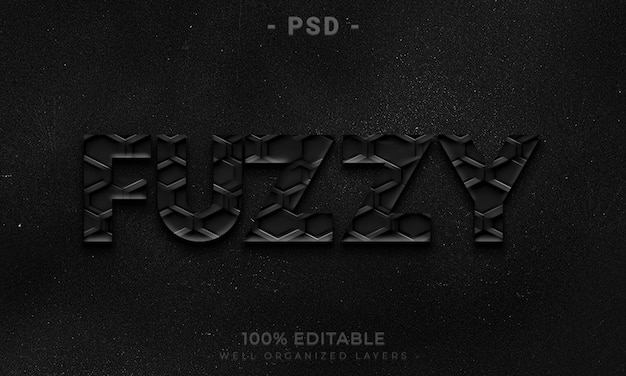 Maqueta de estilo de efecto de logotipo y texto editable en 3d PSD con fondo abstracto oscuro