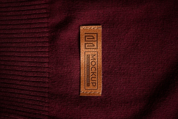 PSD maqueta de etiqueta de suéter