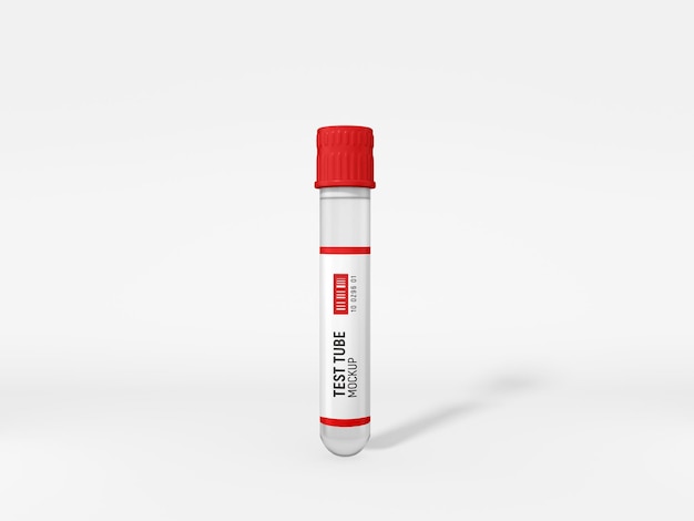 Maqueta de etiqueta de tubo de ensayo de vacío farmacéutico