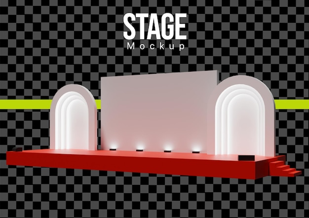 Maqueta de evento de escenario en 3D