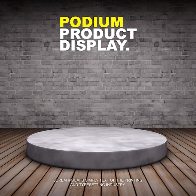 PSD maqueta de exhibición de escenario de escenario para la presentación del producto escena para la exhibición del producto