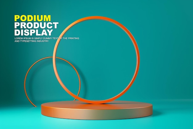 Maqueta de exhibición en el escenario del podio para la presentación del producto Podio para la exhibición del producto