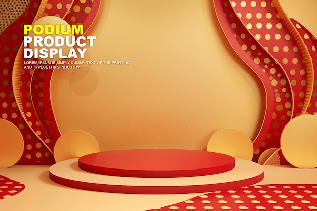 Maqueta de exhibición en el escenario del podio para la presentación del producto Podio para la exhibición del producto