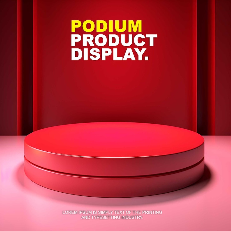 PSD maqueta de exhibición de producto de escenario de podio elegante y lujosa para presentación de producto de espectáculo