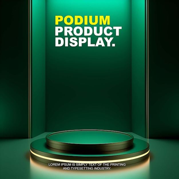 maqueta de exhibición de producto de escenario de podio elegante y lujosa para presentación de producto de espectáculo