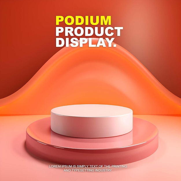 maqueta de exhibición de producto de escenario de podio elegante y lujosa para presentación de producto de espectáculo