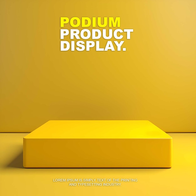 maqueta de exhibición de producto de escenario de podio elegante y lujosa para presentación de producto de espectáculo