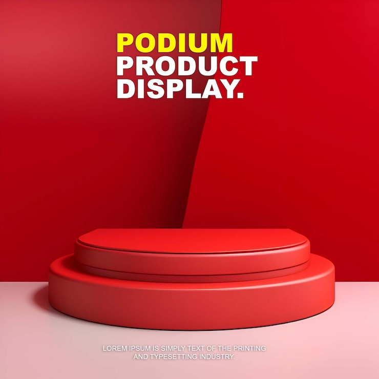 PSD maqueta de exhibición de producto de escenario de podio elegante y lujosa para presentación de producto de espectáculo