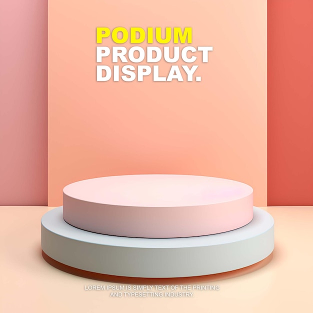 maqueta de exhibición de producto de escenario de podio elegante y lujosa para presentación de producto de espectáculo