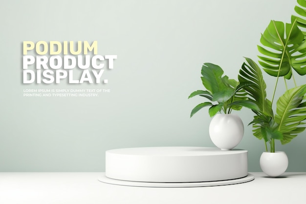 Maqueta de exhibición de productos en el escenario del podio, elegante y natural de verano, para la presentación del producto.