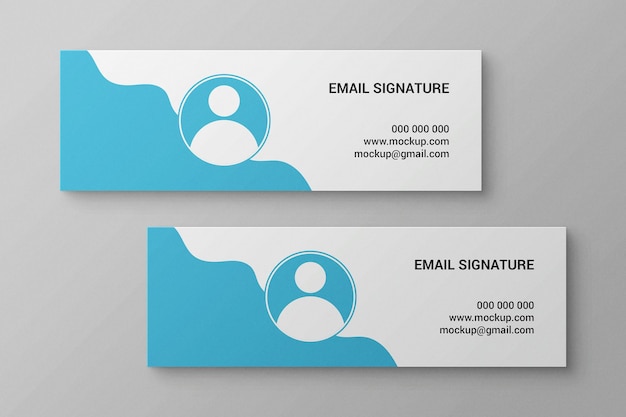 Maqueta de firma de correo electrónico simple y minimalista