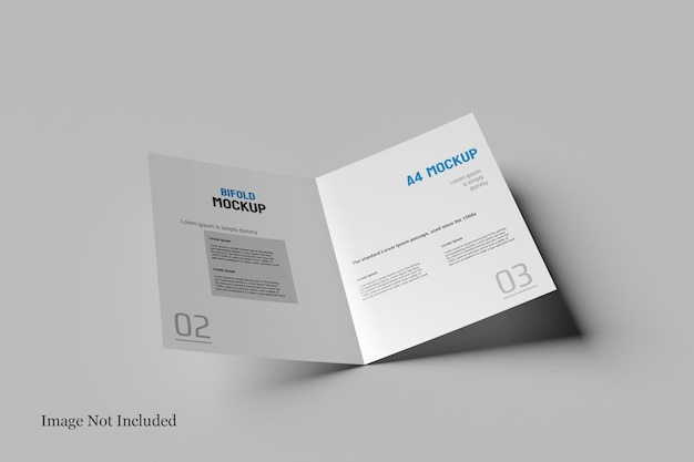 Maqueta de folleto A4 plegable