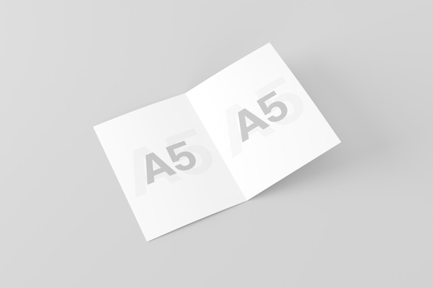 Maqueta de folleto bifold A5 / A5