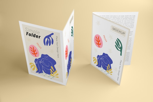 PSD maqueta de folleto de carpeta