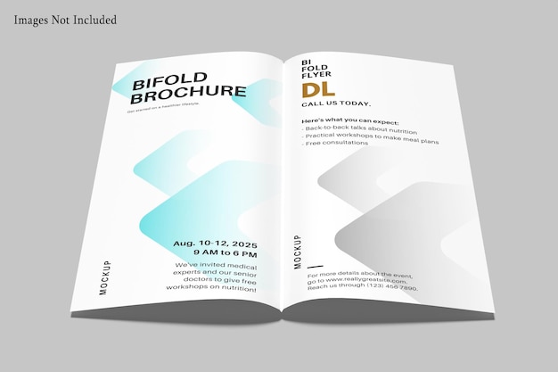 Maqueta de folleto DL Bifold