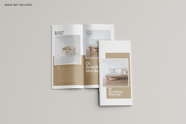 Maqueta de folleto DL Bifold