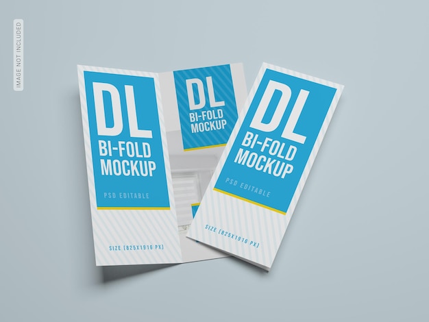 PSD maqueta de folleto dl bifold