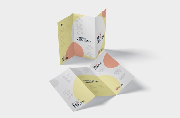 Maqueta de folleto de folleto Z Fold para tareas sociales