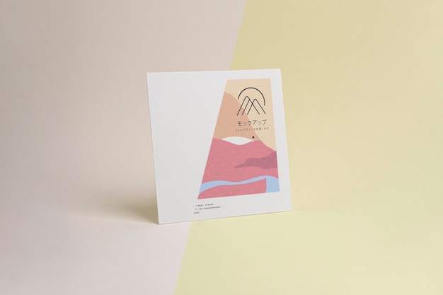 Maqueta de folleto de formas abstractas