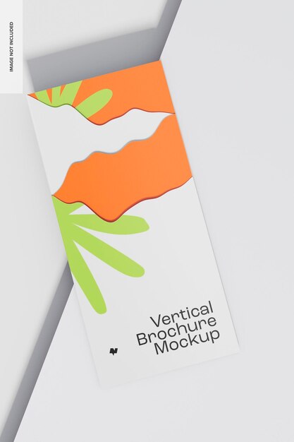 Maqueta de folleto plegable vertical