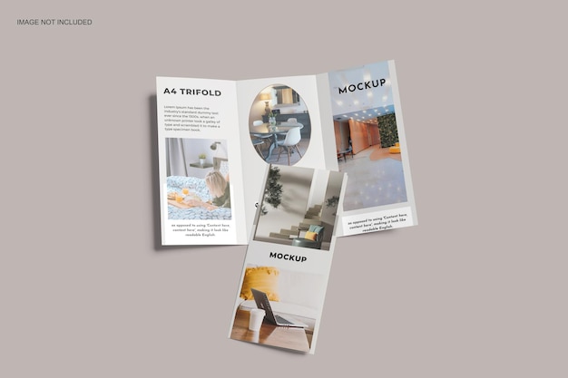Maqueta de folleto tríptico A4