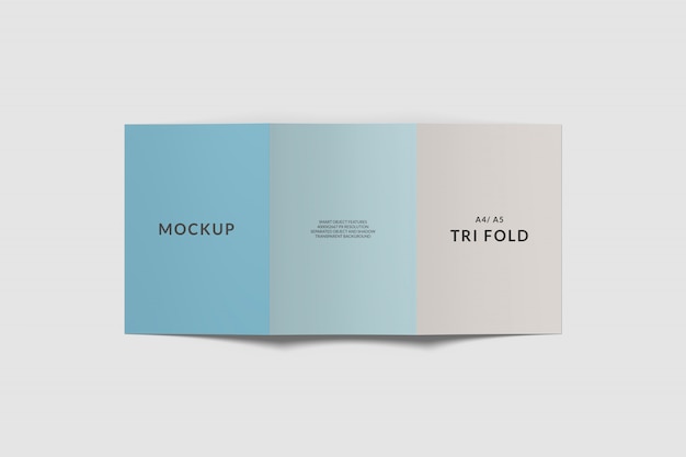 Maqueta de folleto tríptico A4