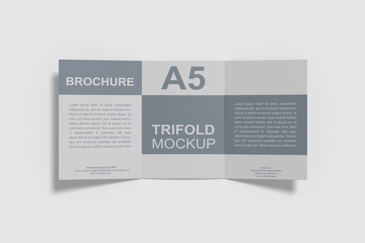 Maqueta de folleto tríptico A5