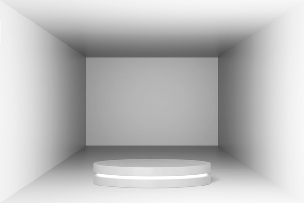 Maqueta de fondo de producto en blanco 3D de diseño mínimo psd