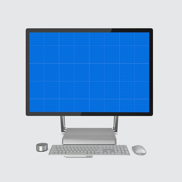 Maqueta frontal de computadora