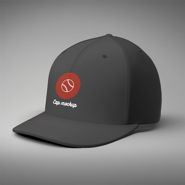 Maqueta de gorra negra deportiva PSD