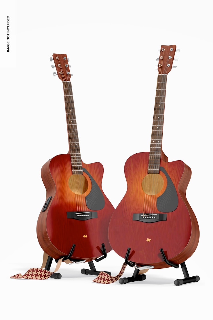 PSD maqueta de guitarras electro acústicas