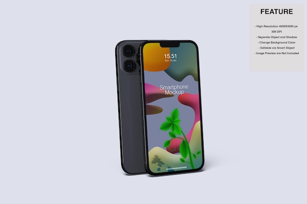 Maqueta HD de pantalla de teléfono inteligente