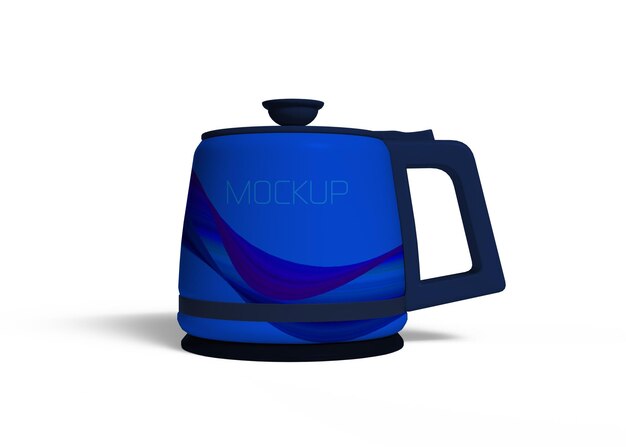 Maqueta de hervidor de café en formato PSD