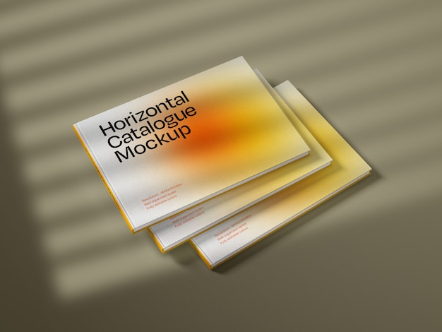 Maqueta horizontal de portada de catálogo