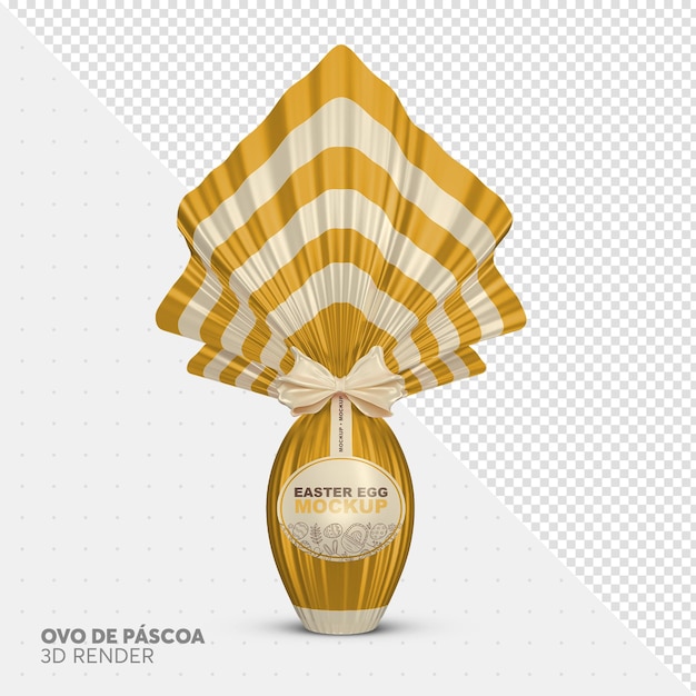 Maqueta de huevo de Pascua para composición de render 3d