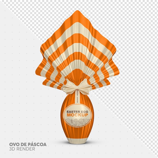 Maqueta de huevo de Pascua para composición de render 3d