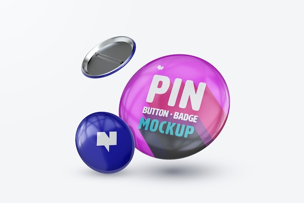 Maqueta de Insignias de Botón Pin