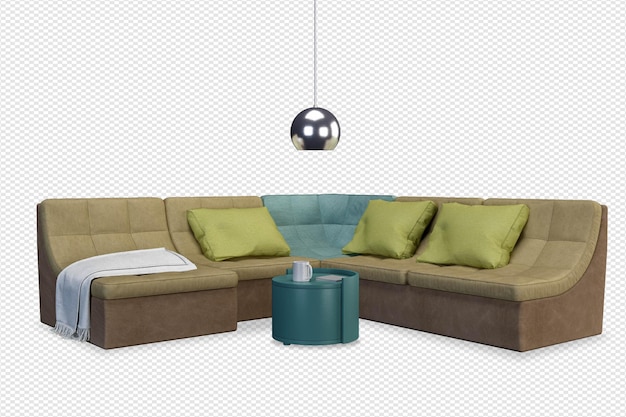 maqueta interior representación 3d