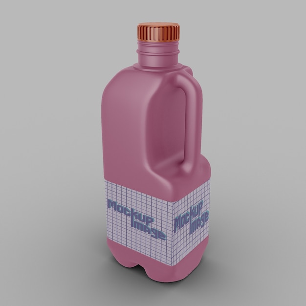 PSD maqueta de jarra de leche de plástico aislada
