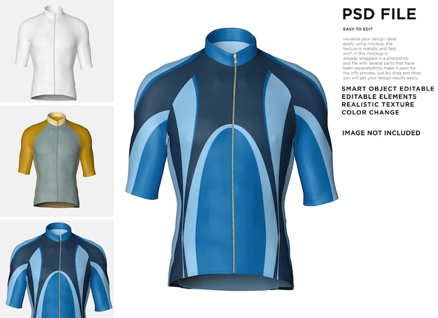 PSD maqueta de jersey de bicicleta