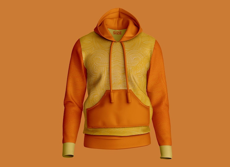 PSD maqueta de jersey con capucha