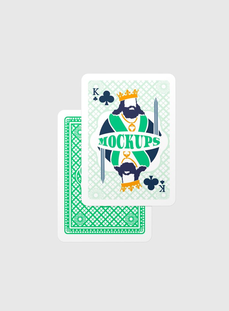 PSD maqueta de juego de cartas de papel