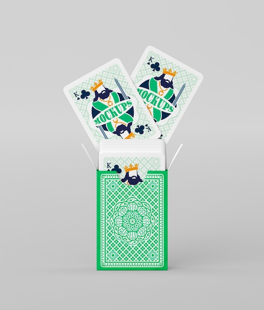 Maqueta de juego de cartas de papel