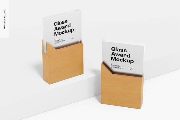Maqueta de juego de premios de vidrio rectangular