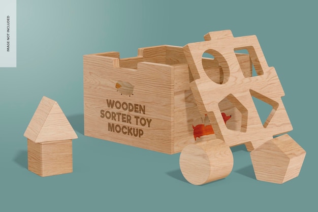 Maqueta de Juguete Clasificador de Madera, Abierta