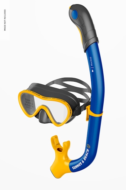 PSD maqueta de kit de snorkel flotante