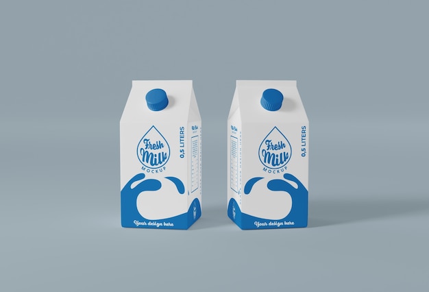 Maqueta de ladrillo de leche
