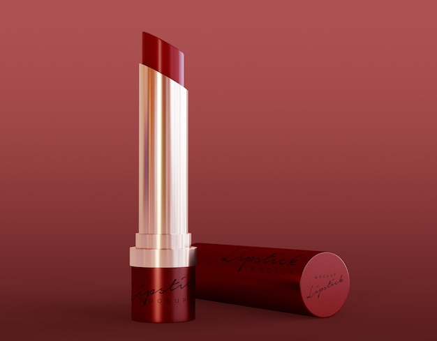 Maqueta de lápiz labial cosmético